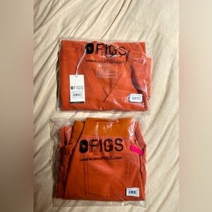 FIGS Petite Terracotta Set Catarina Top and High Waisted Zamora Joggers